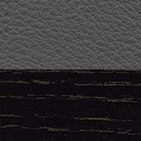 Swatch for Black Ash / Asphalt Premium Leather (L50)