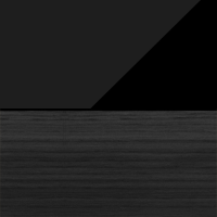 Swatch for Black Gloss HPL Tabletop / Black Lacquered Oak Base