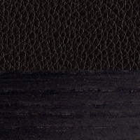 Swatch for Black Lacquered Chestnut / Nero Natural Leather (L60)