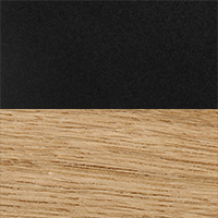 Swatch for Black Linoleum Tabletop with Oak Frame