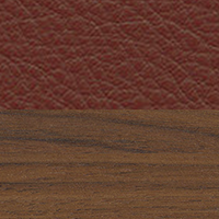 Swatch for Black Pigmented Walnut / Brandy Premium Leather (L50)