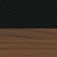 Swatch for Black Pigmented Walnut / Leather Nero