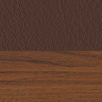 Swatch for Black Pigmented Walnut / Marron Premium Leather (L50)