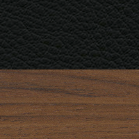 Swatch for Black Pigmented Walnut / Nero Premium Leather (L50)
