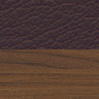Swatch for Black Pigmented Walnut / Plum Premium Leather (L50)