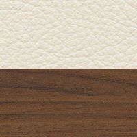 Swatch for Black Pigmented Walnut / Snow Premium Leather (L50)