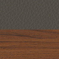 Swatch for Black Pigmented Walnut / Umbra Grey Premium Leather (L50)