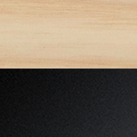 Swatch for Black Powder Coated Aluminium Base / Solid Ash Tabletop