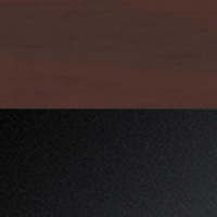 Swatch for Black Powder Coated Aluminium Base / Solid Walnut Tabletop