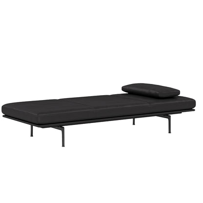 Outline Daybed Cushion by Muuto - Black Silk Leather 