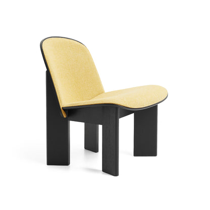 Chisel Lounge Chair (Front Upholstery) by HAY - Black Lacquered Oak / Hallingdal 65 407