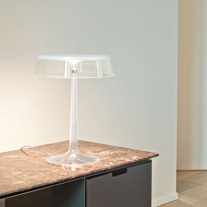 Bon Jour Table Lamp by Flos - Transparent / White