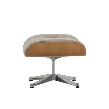 Eames Ottoman by Vitra - European Cherry / Dark Sand Natural Leather (L60)