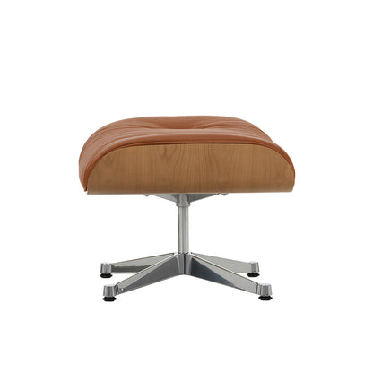 Eames Ottoman by Vitra - Lacquered Chestnut / Cognac Premium Leather (L50)
