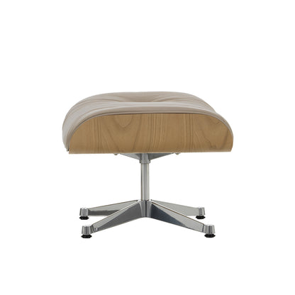 Eames Ottoman by Vitra - Lacquered Chestnut / Sand Premium Leather (L50)