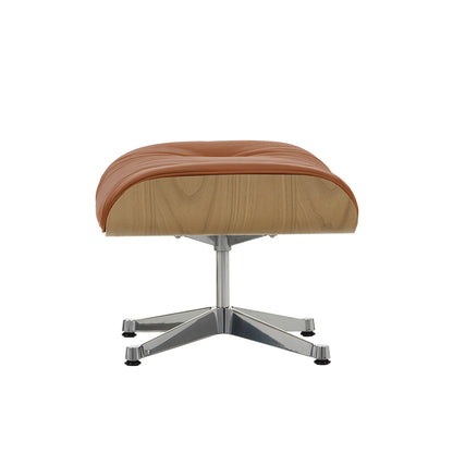 Eames Ottoman by Vitra - Lacquered Chestnut / Cognac Premium Leather (L50)