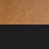 Swatch for Cognac Refine Leather / Black