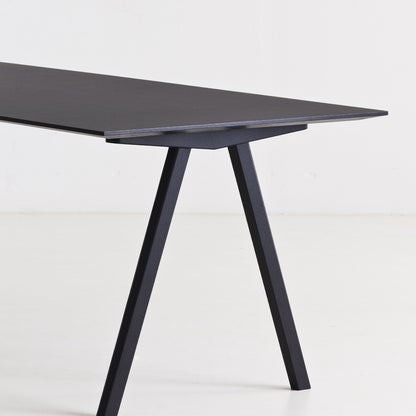 Copenhague Desk CPH 10 by HAY - Black Lacquered Oak / Black Linoleum