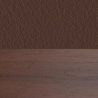 Swatch for Dark Lacquered Walnut / Marron Premium Leather (L50)
