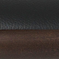 Swatch for Dark Stained Beech Base / Black Leather Seat