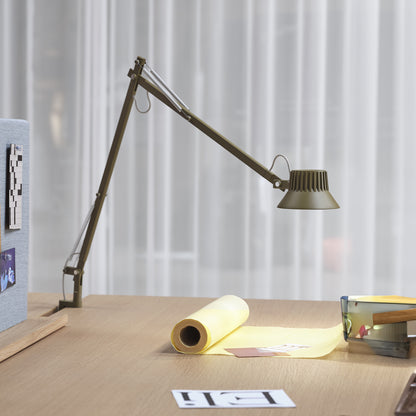 Dedicate Table Lamp by Muuto - L2 with Clamp / Brown Green