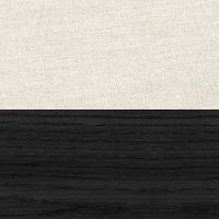Swatch for Deep Black Lacquered Oak (Water-Based) / Raw Canvas Cover