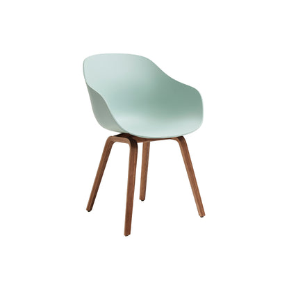 About A Chair AAC 222 - New Colours by HAY / Dusty Mint Shell / Lacquered Walnut Base