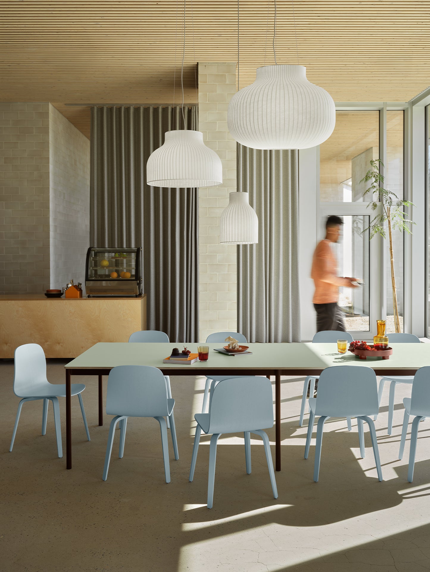 Visu Chair Wood Base by Muuto - Light Blue Ash