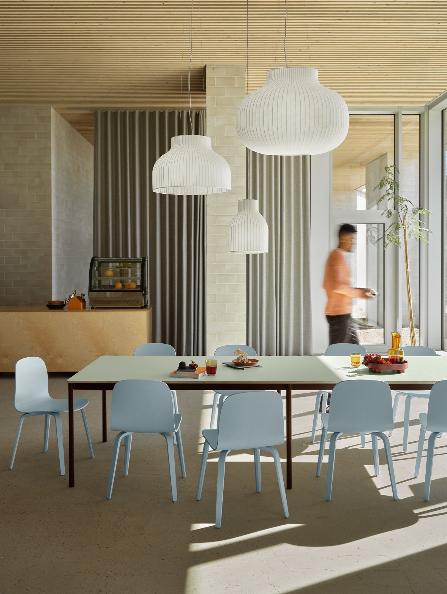 Visu Chair Wood Base by Muuto - Light Blue Ash