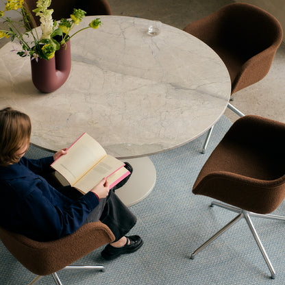 Fiber Armchair Upholstered with Swivel Base by Muuto - Hearth 004