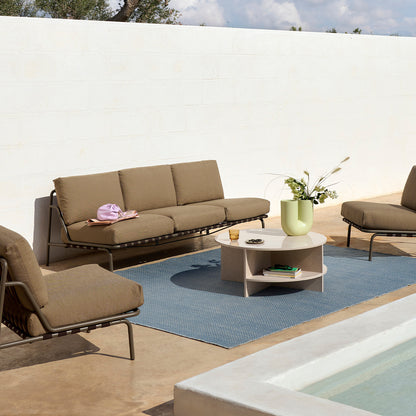 Settle 3-Seater Sofa without Armrest by Muuto - Taupe / Weave 5