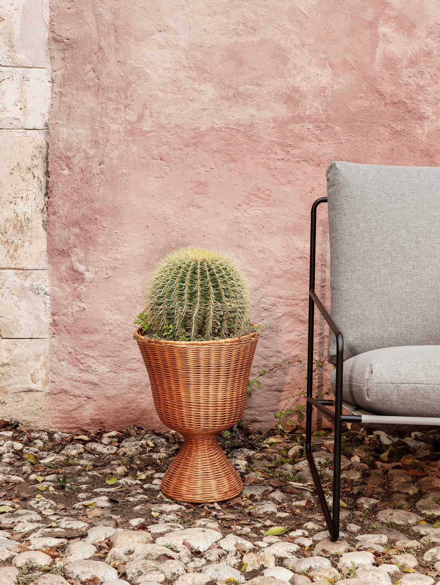 Desert 1-Seater Sofa by Ferm Living - Black Frame / Dark Sand