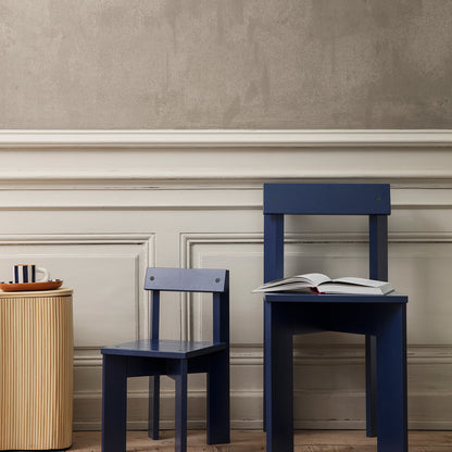 Ark Dining Chair by Ferm Living - Blue Lacquered Beech