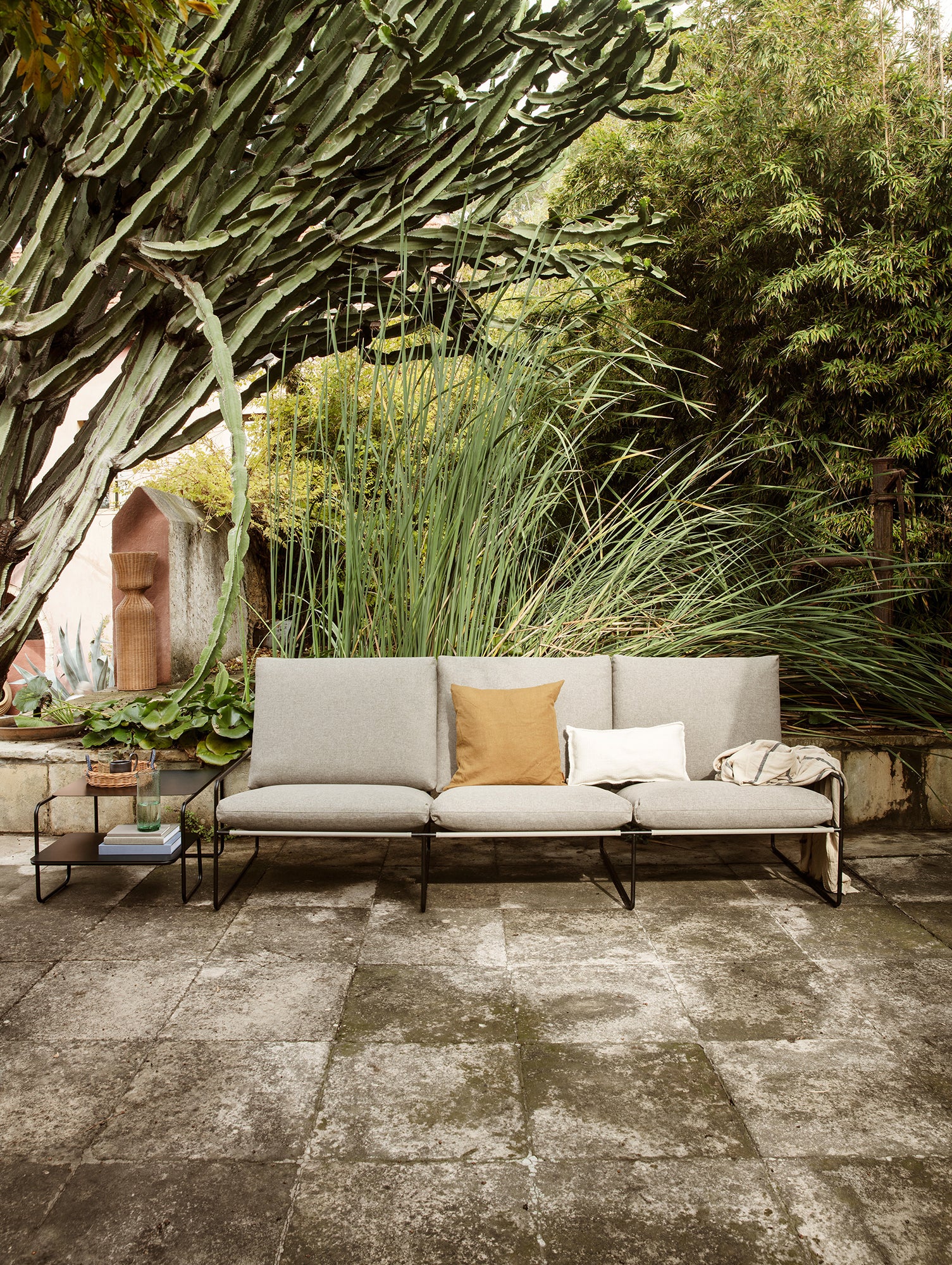 Desert 3-Seater Sofa by Ferm Living - Black Frame / Dark Sand