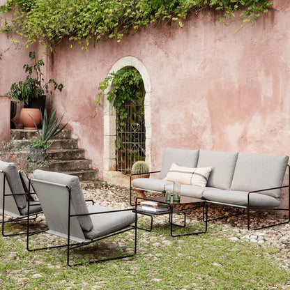 Desert 3-Seater Sofa by Ferm Living - Black Frame / Dark Sand