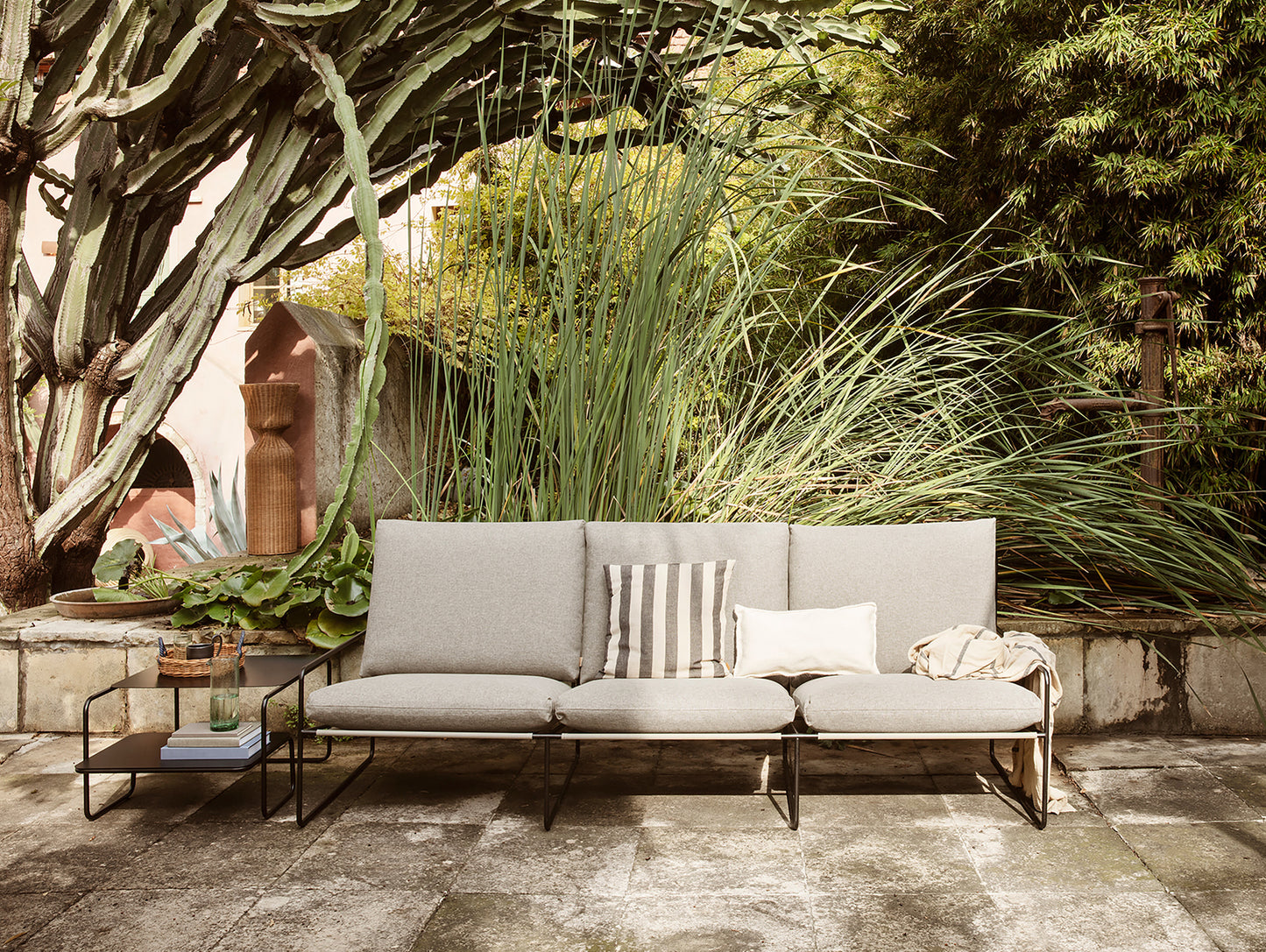 Desert 3-Seater Sofa by Ferm Living - Black Frame / Dark Sand