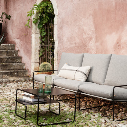 Desert 3-Seater Sofa by Ferm Living - Black Frame / Dark Sand