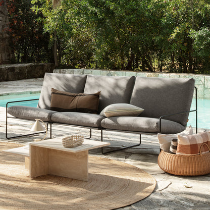 Desert 3-Seater Sofa by Ferm Living - Black Frame / Dark Sand