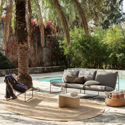Desert 3-Seater Sofa by Ferm Living - Black Frame / Dark Sand