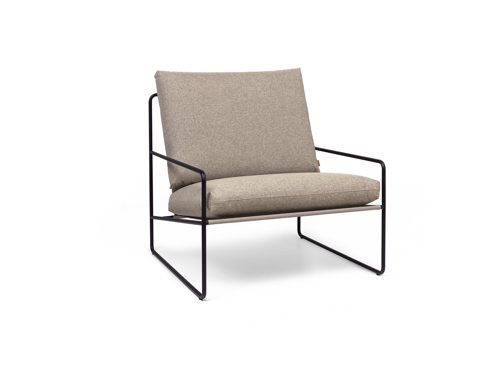 Desert 1-Seater Sofa by Ferm Living - Black Frame / Dark Sand