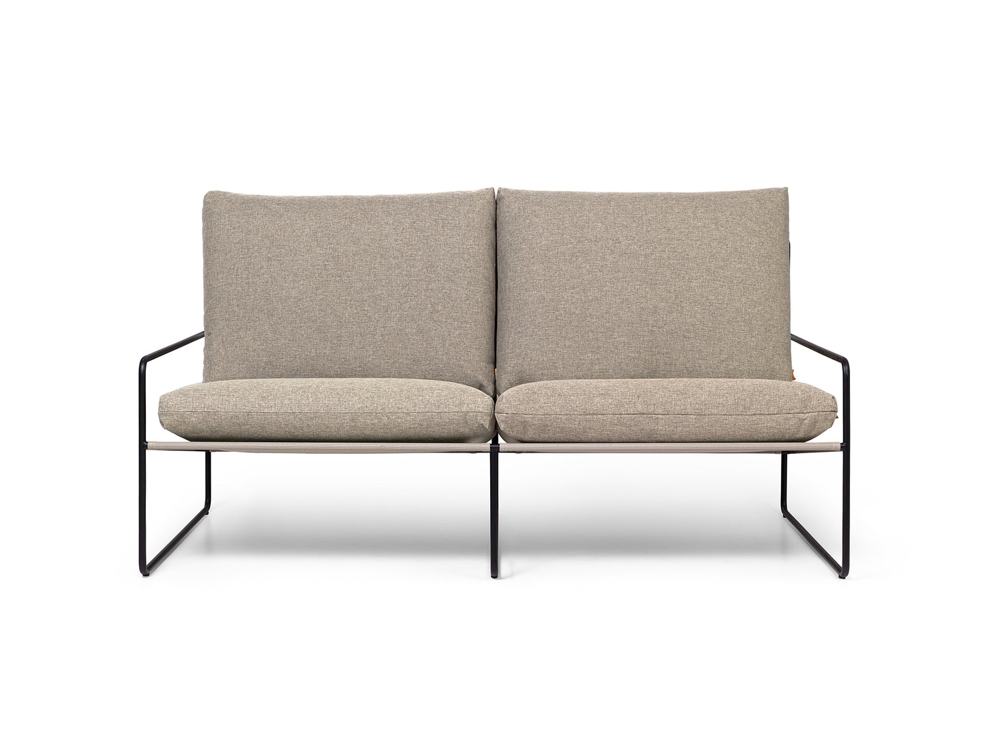 Desert 2-Seater Sofa by Ferm Living - Black Frame / Dark Sand