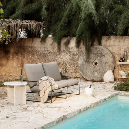Desert 2-Seater Sofa by Ferm Living - Black Frame / Dark Sand