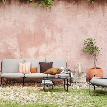 Desert 3-Seater Sofa by Ferm Living - Black Frame / Dark Sand