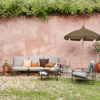 Desert 3-Seater Sofa by Ferm Living - Black Frame / Dark Sand