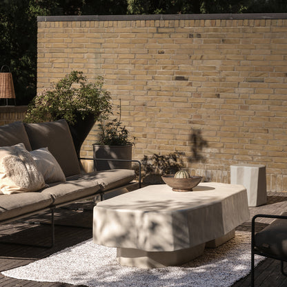 Desert 3-Seater Sofa by Ferm Living - Black Frame / Dark Sand