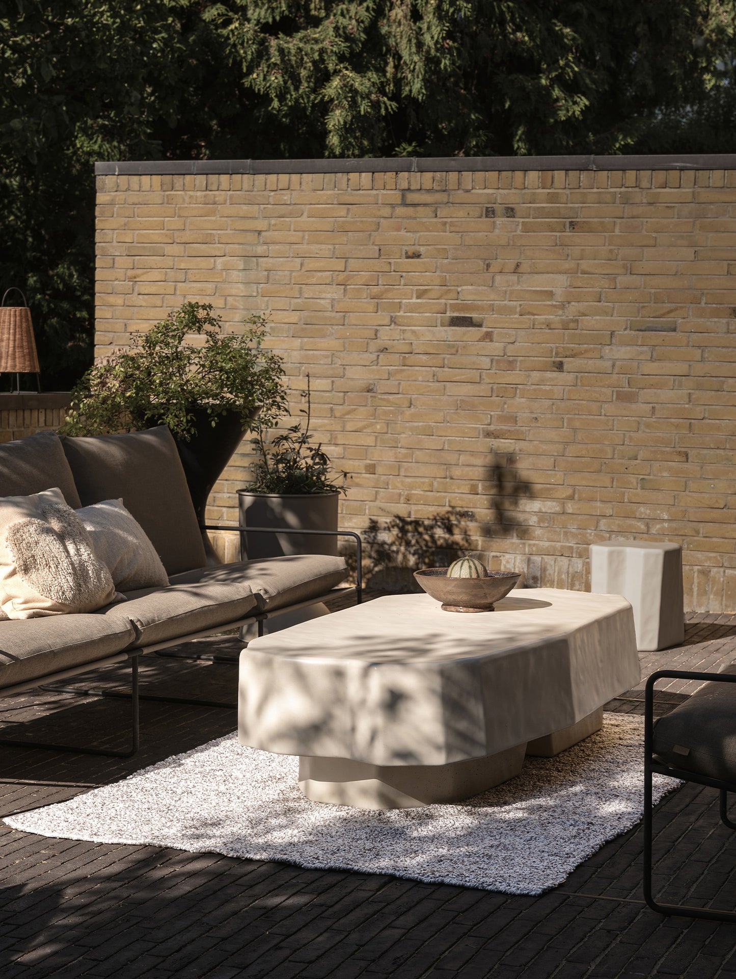 Desert 3-Seater Sofa by Ferm Living - Black Frame / Dark Sand