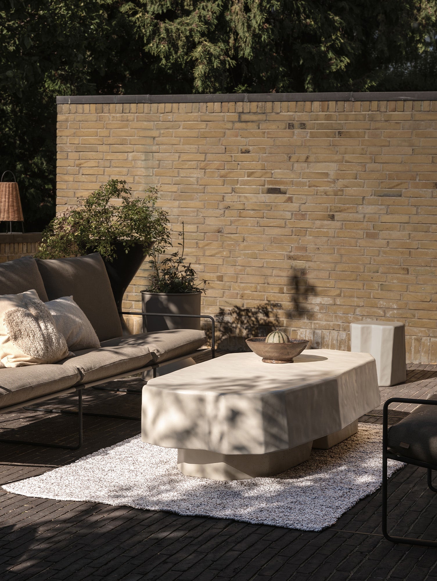 Desert 3-Seater Sofa by Ferm Living - Black Frame / Dark Sand