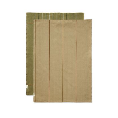 Ito Tea Towel - Set of 2 by Ferm Living / Seaweed Flax
