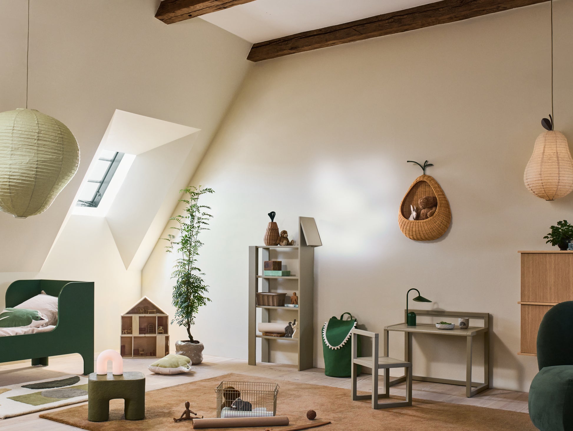 Crocodile Storage in Artichoke Green by Ferm Living 