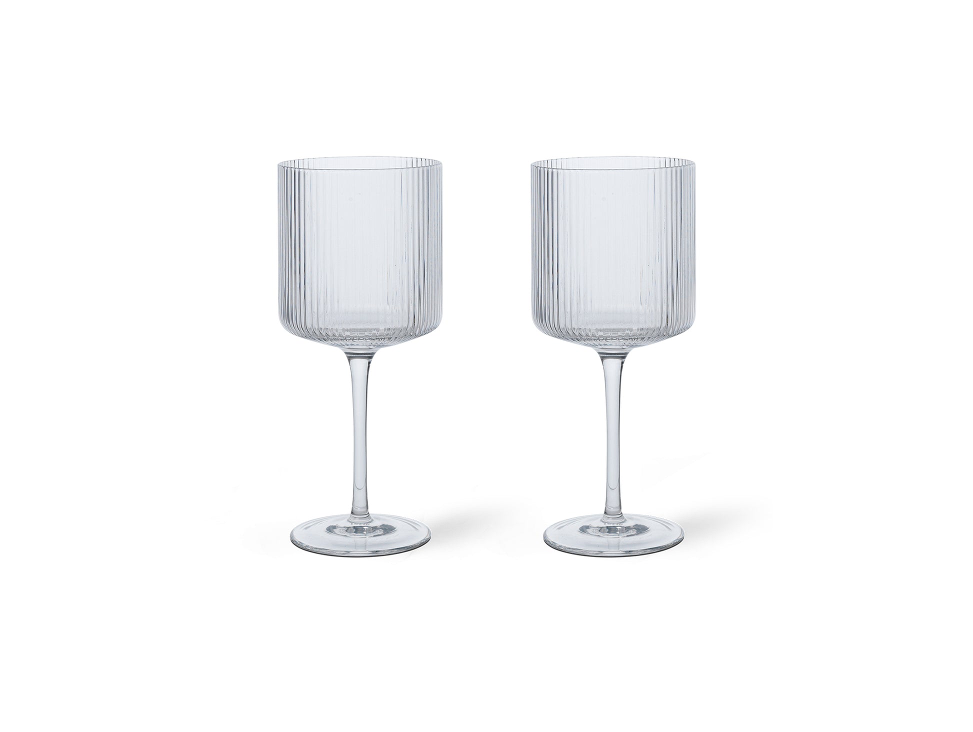 Ripple Red Wine Glasses - Set of 2 (Clear) by Ferm Living